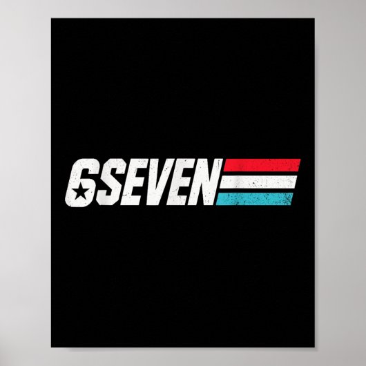 Vintage 67 Meme Retro 6 Sieben  Poster (Vorne)