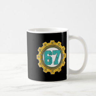 Vintage 6 7 Nummer 67 Tag für Mathe-Naturwissensch Kaffeetasse