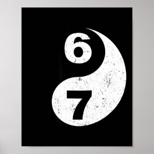 Vintage 6 7 Yin Yang Namaste Sechs Sieben Nostalgi Poster
