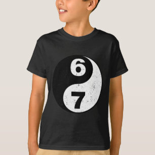 Vintage 6 7 Yin Yang Namaste Six Seven Nostalgie  T-Shirt