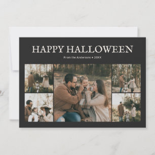 Vintage 6 Foto Halloween Schwarz Feiertagskarte