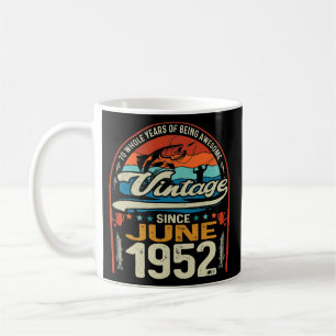 Vintage 70. Geburtstag Juni 1952 70 Jahre alt Kaffeetasse