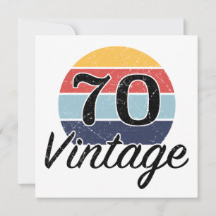 Vintage 70. Geburtstag Sonnenuntergang Karte