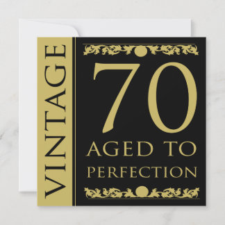 Vintage 70. Geburtstagsparty Einladung