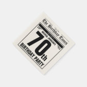 Vintage 70. Geburtstagszeitung Funny Custom Serviette (Ecke)