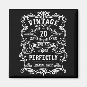 Vintage 70 Jahre alte Lied-Edition 70. Geburtstag Magnet