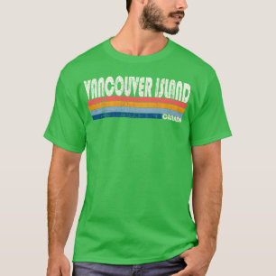 Vintage 70er 80er Stil Vancouver Island Kanada Ges T-Shirt