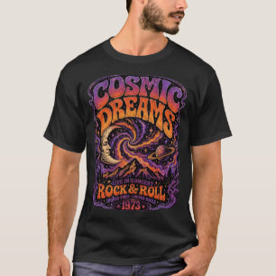 Vintage 70er Cosmic Psychedelic Rock Konzert T-Shi T-Shirt