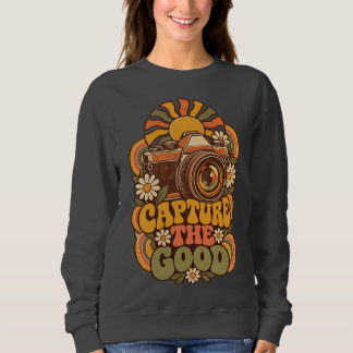 Vintage 70er Erfasse Das Gute Retro Kamera Groovy Sweatshirt