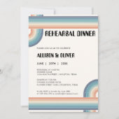 Vintage 70er Jahre Thema Retro Probe Abendessen Einladung (Vorderseite)