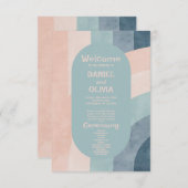 Vintage 70er Rainbow-Hochzeitsprogramme (Vorne/Hinten)