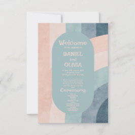 Vintage 70er Rainbow-Hochzeitsprogramme