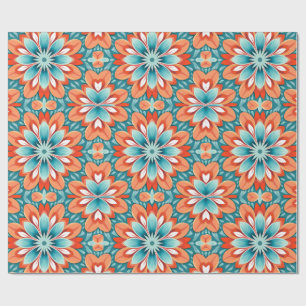 Vintage 70er Retro-Hippie-Stil Flower Power Boho Geschenkpapier