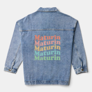 Vintage 70er Venezuela Hippie-Stadt - Retro Maturi Jeansjacke