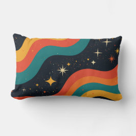 Vintage 70s Cosmic Dream Groovy Wavy Retro Lendenkissen