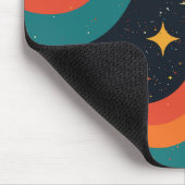 Vintage 70s Cosmic Dream Groovy Wavy Retro Mousepad (Ecke)