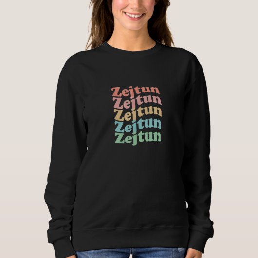 Vintage 70's Malta Hippie City - Retro Zejtun Sweatshirt (Vorderseite)