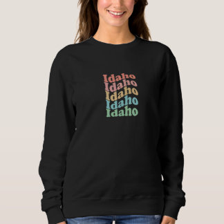 Vintage 70's USA Hippie State  Retro Idaho Sweatshirt