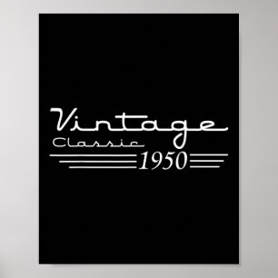 Vintage 75. Geburtstagsdekorationen Vintag 1950 75 Poster