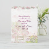 Vintage 75. Geburtstagsparty Einladung (Stehend Vorderseite)