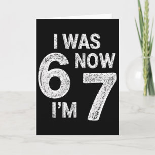 Vintage 7. Geburtstag Ich war 6 Jetzt bin ich 7 67 Karte