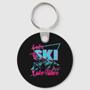 Vintage 80er 90er Skikleidung - Retro Lake Tahoe  Schlüsselanhänger