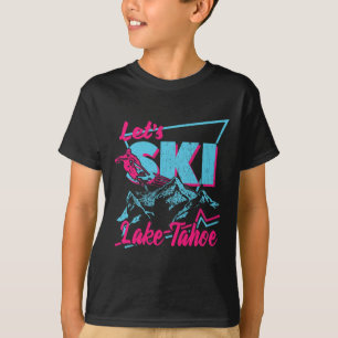 Vintage 80er 90er Skikleidung - Retro Lake Tahoe T-Shirt