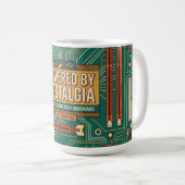 Vintage 80er Computer-Motherboard "Powered By Nost Kaffeetasse (VorderseiteRechts)