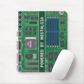 Vintage 80er Computer-Motherboard "Powered By Nost Mousepad (Mit Mouse)