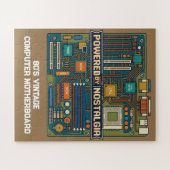 Vintage 80er Computer-Motherboard "Powered By Nost Puzzle (Horizontal)