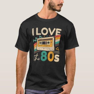 Vintage 80er Damen Männer Ich Liebe der 80er-Casse T-Shirt
