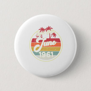 Vintage 80er Jahre Juni 1961 60. Geburtstagsgesche Button