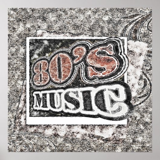 Vintage 80er-Jahre-Musik - Poster (Vorne)