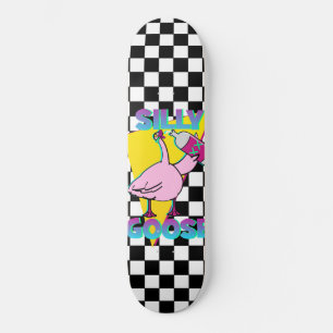 Vintage 80er Jahre Silly Goose Karo-Print Skateboa Skateboard