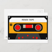 Vintage 80er-Kassette Postkarte (Vorne/Hinten)