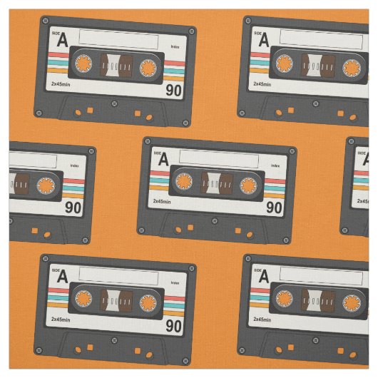 Vintage 80er-Kassettenband Stoff (Muster)