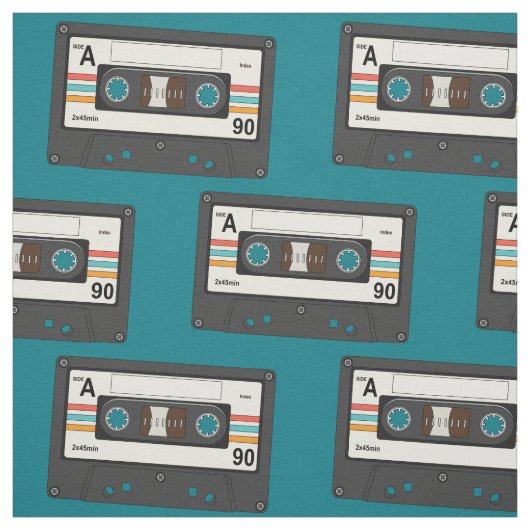 Vintage 80er-Kassettenband Stoff (Muster)