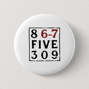 Vintage 80er Musik 86-75309 Jenny 8675309 Six Seve Button
