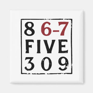 Vintage 80er Musik 86-75309 Jenny 8675309 Six Seve Magnet