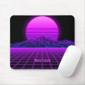 Vintage 80er Retrowave Bergszene Mousepad (Mit Mouse)