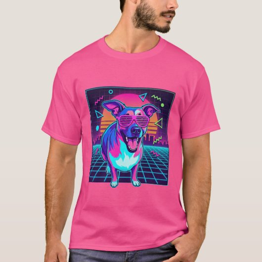 Vintage 80er Synthwave T-Shirt (Vorderseite)