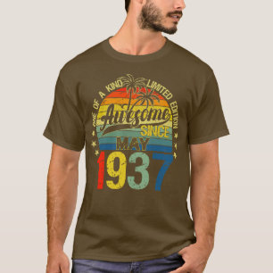 Vintage 85 Jahre alt Mai 1937 Dekorationen 85. Geb T-Shirt