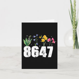 Vintage 8647 Trompete Mit Hellen Frischen Blumen Karte