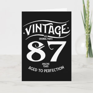 Vintage 87 Erstaunliche Jahre Lustiger 87. Geburts Karte