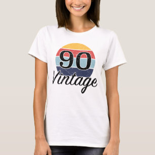 Vintage 90. Geburtstag Sonnenuntergang T-Shirt