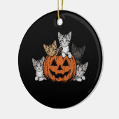 Vintage 90er Cat Halloween Retro Spooky Jahreszeit Keramik Ornament (Links)