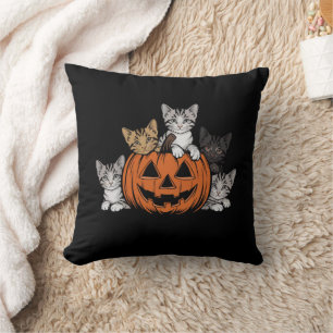Vintage 90er Cat Halloween Retro Spooky Jahreszeit Kissen