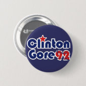 Vintage 90er Clinton Gore 1992 Button (Vorne & Hinten)