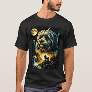 Vintage 90er Französische Bulldogge heult zum Mond T-Shirt