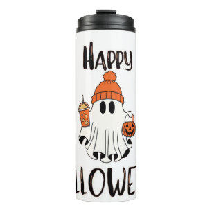 Vintage 90er Jahre Boo Kürbis Halloween Grusel Sai Thermosbecher